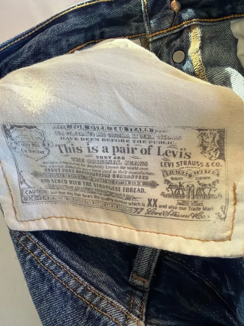 VTG Levis 501 Men’s 29x30 Button Fly Jeans Distressed Grunge Faded Pocket Y2K